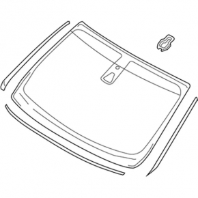 Windshield Lincoln MKX 16- under the sensor