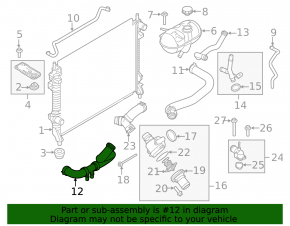 Cooling pipe lower Ford Mustang mk6 15-23 5.0