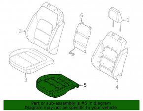 Ford Bronco Sport 21-25 passenger presence sensor without foam
