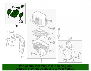 Air duct for manifold Kia Soul 14-19 2.0