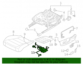 Driver's seat cushion wiring VW Taos 22-25