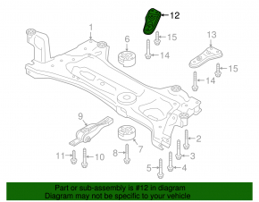 Front right subframe burdock VW Atlas 18-24