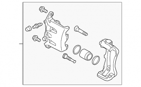 Front right caliper assembly Nissan Leaf 11-14 1 piston