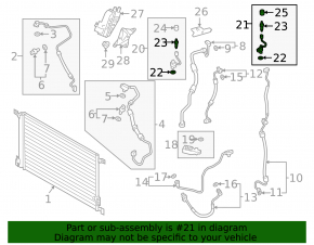 The short air conditioner dryer-heater pipe for the Audi E-Tron 19-23