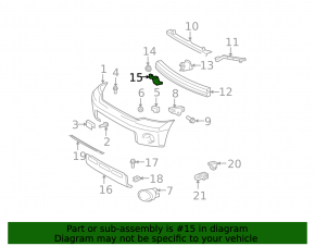 Lower radiator grill bracket for Toyota Sequoia 08-22