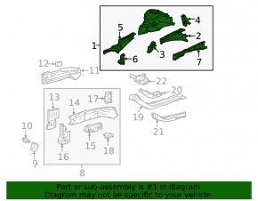Front left quarter panel for Toyota Prius 30 10-15