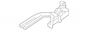 Hood hinge left Acura MDX 17-20 rest