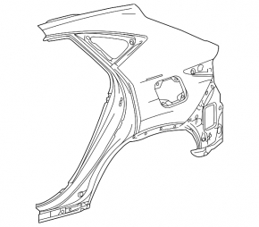 Rear left wing Lexus NX 22-25