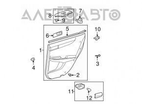 Lexus ES300 ES330 rear right door panel, beige