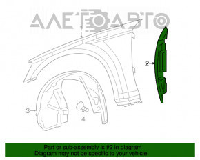 Wing seal door-wing left Chrysler 300 11-23