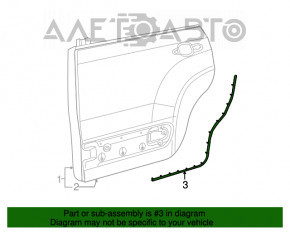 Rear left door seal Fiat 500L 14- lower