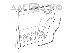 Rear left door seal Fiat 500L 14- lower