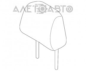 Headrest front left Toyota Prius 30 10-15 leather, dark gray
