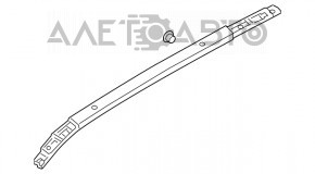 Mitsubishi Eclipse Cross 18-24 longitudinal roof rails for sunroof, complete with overlays