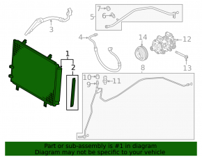 Lexus ES350 13-18 air conditioner condenser radiator