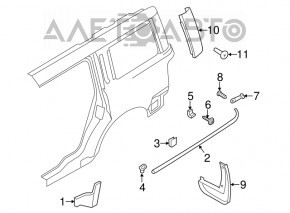 Door sill plug right Ford Flex 09-19