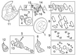 Rear right brake hose for Lexus ES 22-26