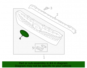 Subaru XV Crosstrek 18-20 Grille Emblem