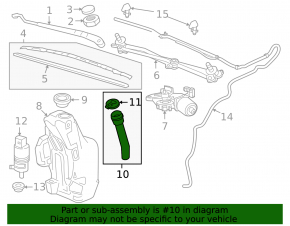 Washer reservoir neck Chevrolet Cruze 11-16