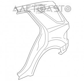 Quarter wing rear left Mercedes W164 ML