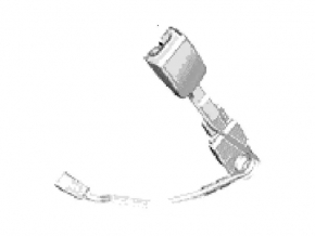 Ford C-max MK2 13-18 passenger seat belt latch beige, with sensor