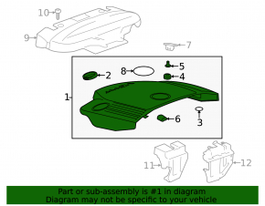 Cadillac CTS 14- 3.6 engine cover cracks, broken mount