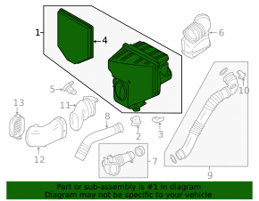 Air Filter Housing BMW X3 F25 13-17 2.0T