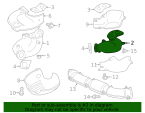 Exhaust manifold left Subaru Impreza WRX GH 08-14 2.5T rusty