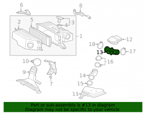 Air duct Toyota Highlander 01-07
