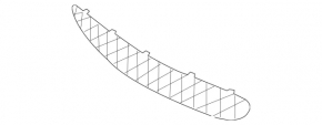 Lower grille of the front bumper Mercedes W211 prerest
