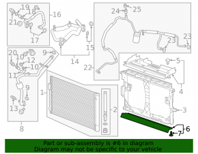 Lower radiator deflector Chevrolet Volt 11-15 is torn