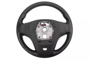 Chevrolet Volt 11-15 black leather steering wheel with graphite trim, no buttons