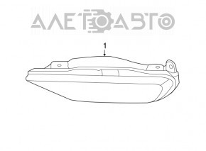Right fog light Volvo XC90 16-25 LED