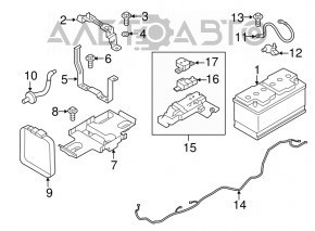 Battery tray Volvo XC90 16-23