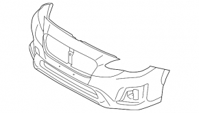 Subaru XV Crosstrek 2021-23 bare front bumper without parking sensors and washers