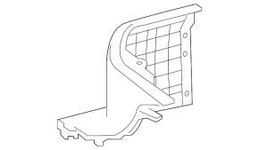 Floor lining rear left Toyota Venza 21- black