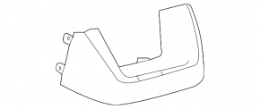 Toyota Highlander 14-19 rear lower center console trim, beige, scratches