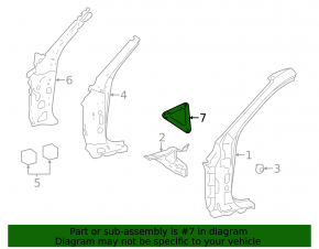 Inner left wing reinforcement Lexus IS 14-20