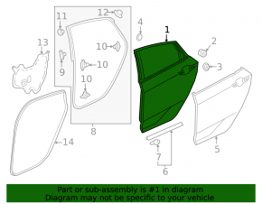 Bare rear left door Honda Civic XI FE/FL 22- 4d