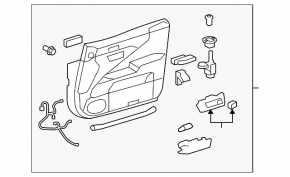 Door trim panel front right Lexus LS460 LS600h 07-08 under Mark Levinson, black