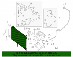 Subaru Ascent 19-26 air conditioner condenser