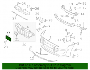 Front Bumper Number Plate Plate Hyundai Elantra AD 19-20