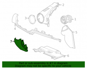 Chevrolet Equinox EV 24-26 black lower right front panel trim