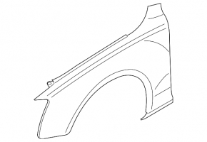 Front right wing for Audi A5 08-16, aluminum