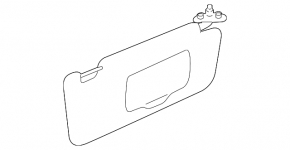 Subaru Outback 10-14 right visor, gray