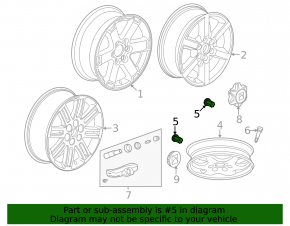 Wheel nut d19 M14x1.5 Chevrolet Equinox 10-17