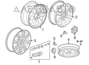 Wheel nut d19 M14x1.5 Chevrolet Equinox 10-17