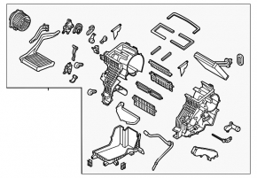 Heater assembly Kia Soul 14-19 auto