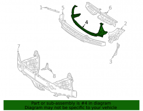 Front Bumper Bracket Central Mercedes W167 GLE 350 450 20-23