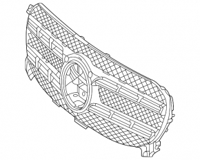 Bare radiator grille for Mercedes GLE 350 450 20-23 under radar, without camera